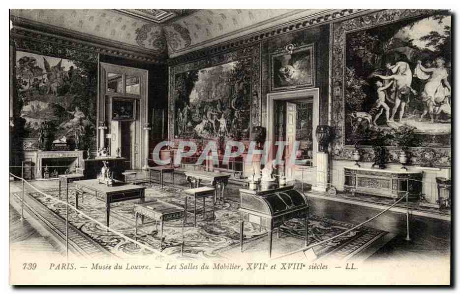 Paris CPA Musee du Louvre Les salles du mobilier 17e et 18eme