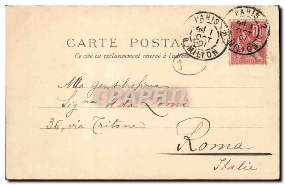 Paris CPA La tour Saint Jacques — Rückseite