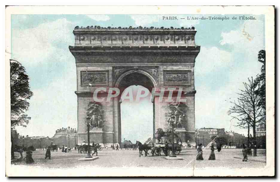 Paris CPA Arc de triomphe de l'etoile