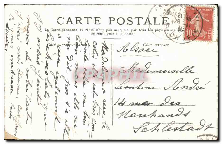 Paris CPA Arc de triomphe de l'etoile — Rückseite