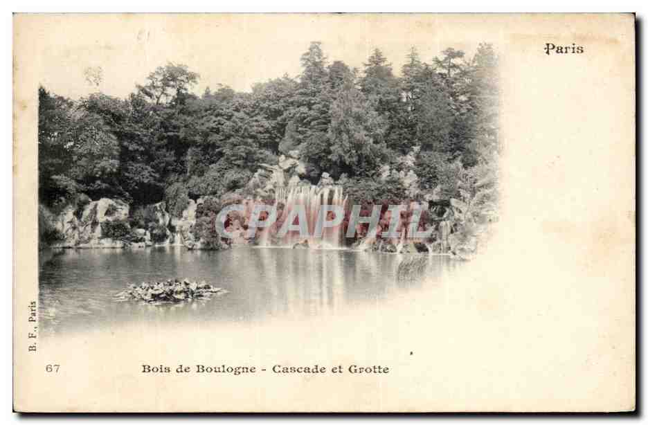Paris CPA Bois de Boulogne Cascade et grotte