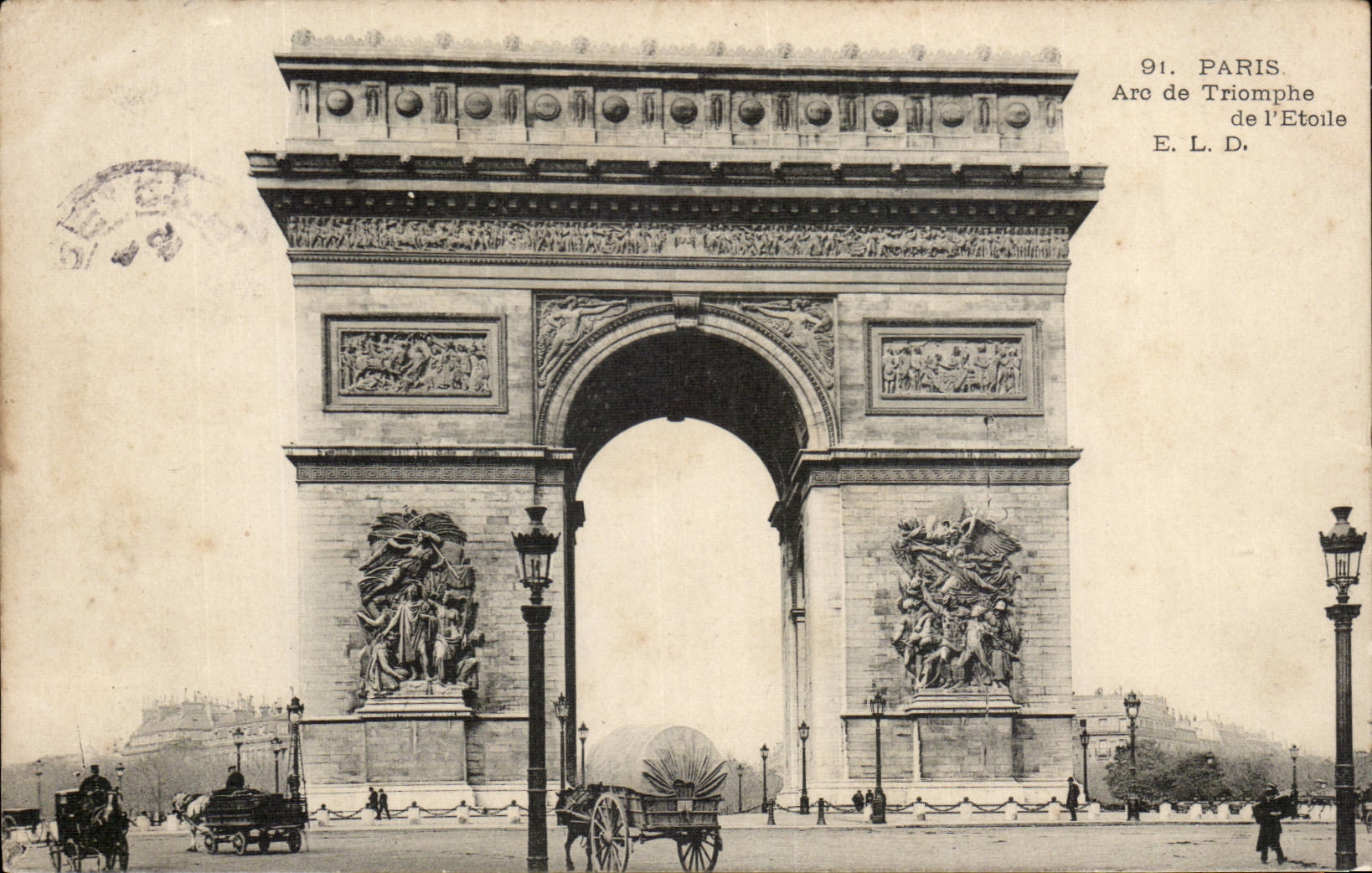 Paris CPA Arc de triomphe de l'Etoile