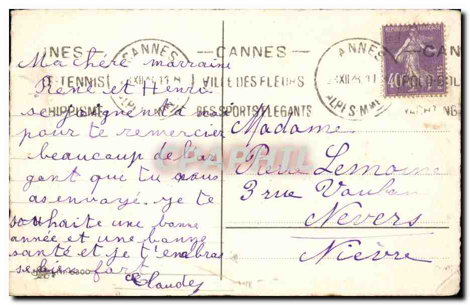 CPA Fantaisie Enfant Bonne et heureuse annee — Rückseite