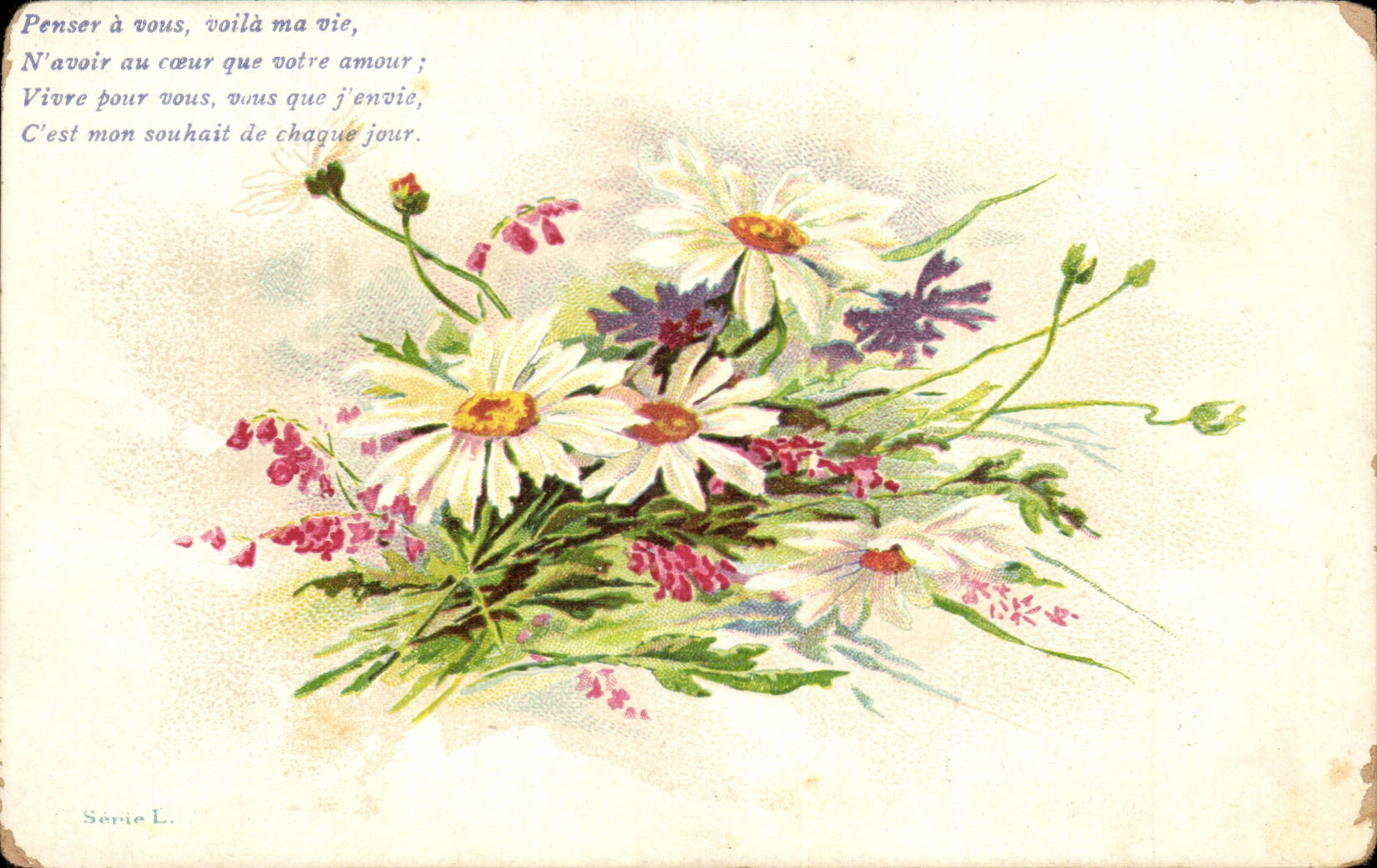CPA Fantaisie Fleurs