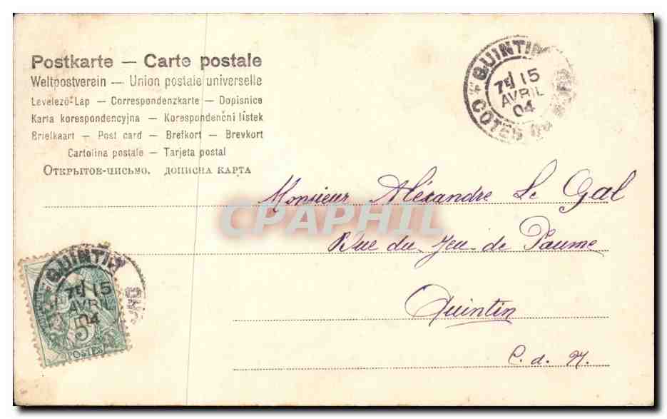 CPA Fantaisie Femme — Verso