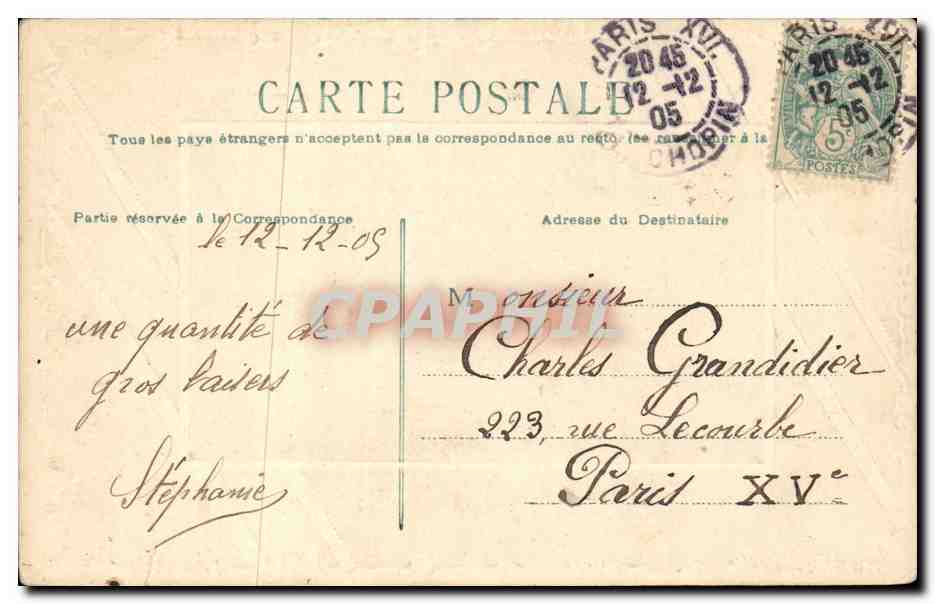 CPA Fantaisie Paysage — Rückseite