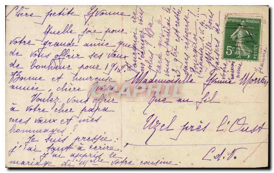 CPA Fantaisie Femme — Rückseite