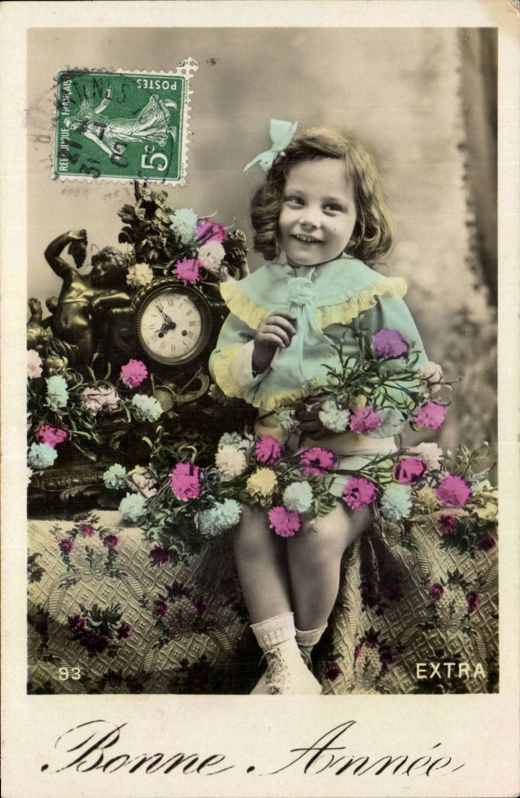 CPA Fantaisie Enfant Bonne annee