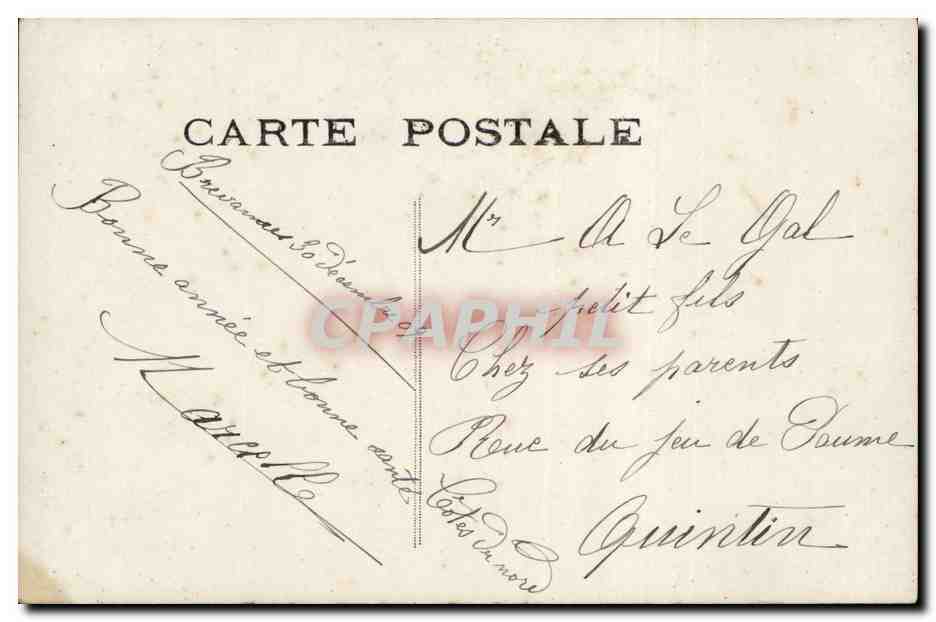 CPA Fantaisie Enfant Bonne annee — Rückseite