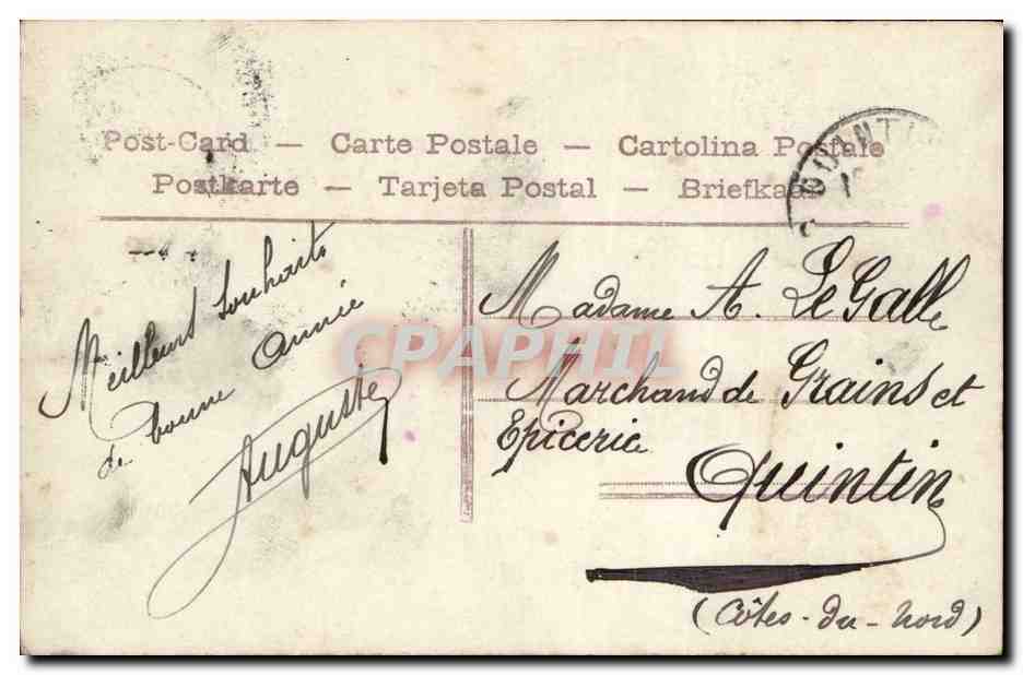 CPA Fantaisie Homme Heureuse Fete — Rückseite