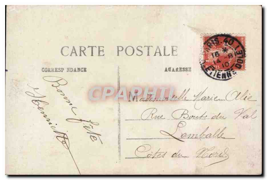 CPA Fantaisie Enfant Vive Marie Bonne fete — Verso