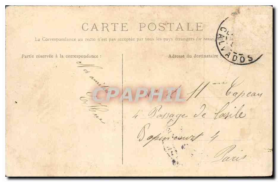Caen CPA La Maladrerie La caserne Moulins Route de Bayeux — Verso