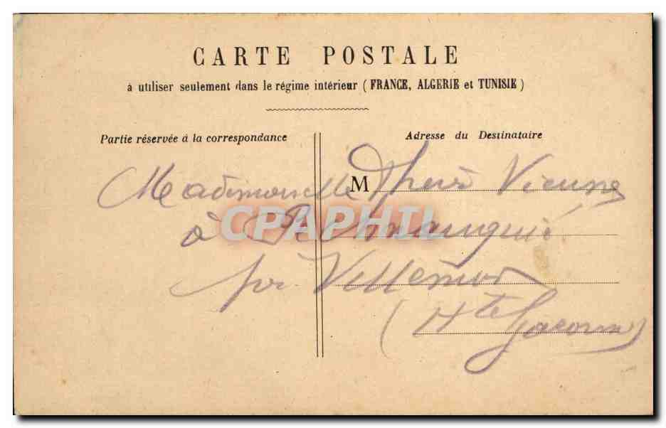 Paris CPA Institut de France — Rückseite