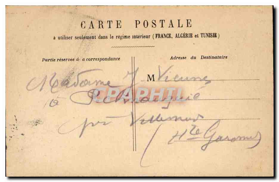 Paris CPA Rue de Rivoli — Verso