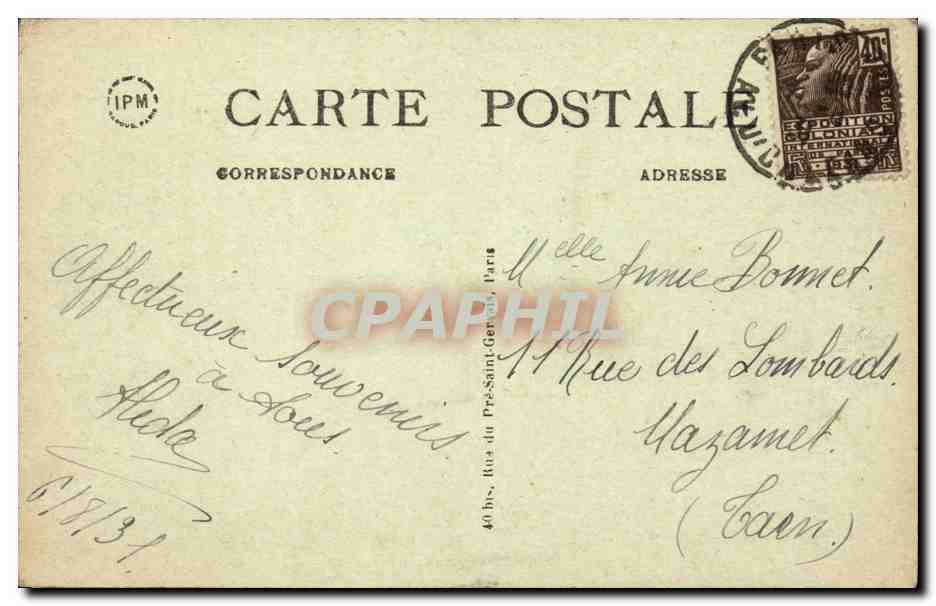 CPA Paris Abside de Notre Dame — Rückseite