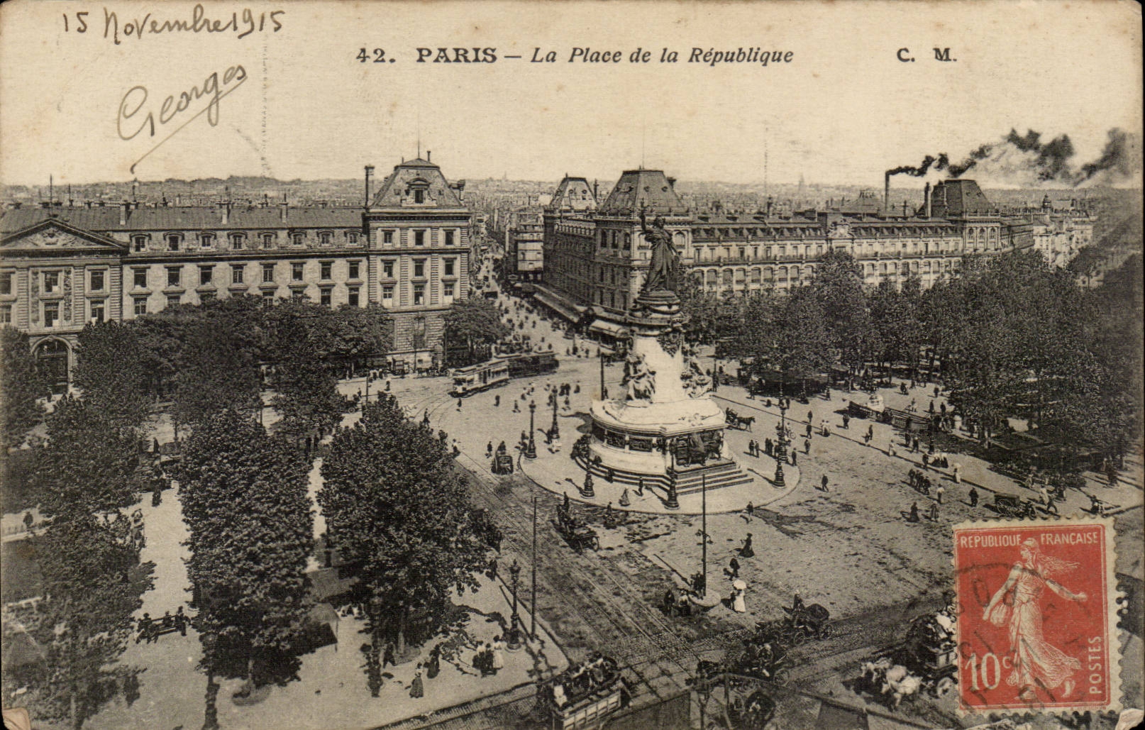 Paris CPA Place de la Republique