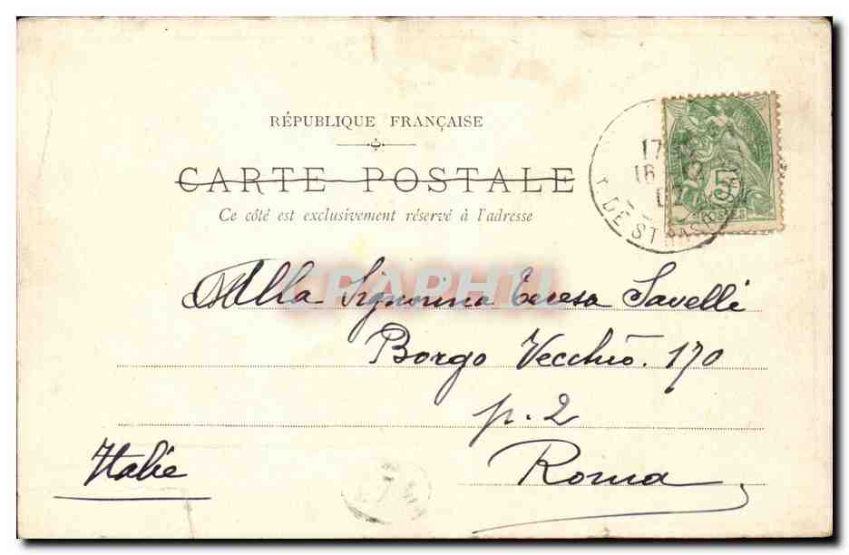Paris CPA Palais de Justice — Verso
