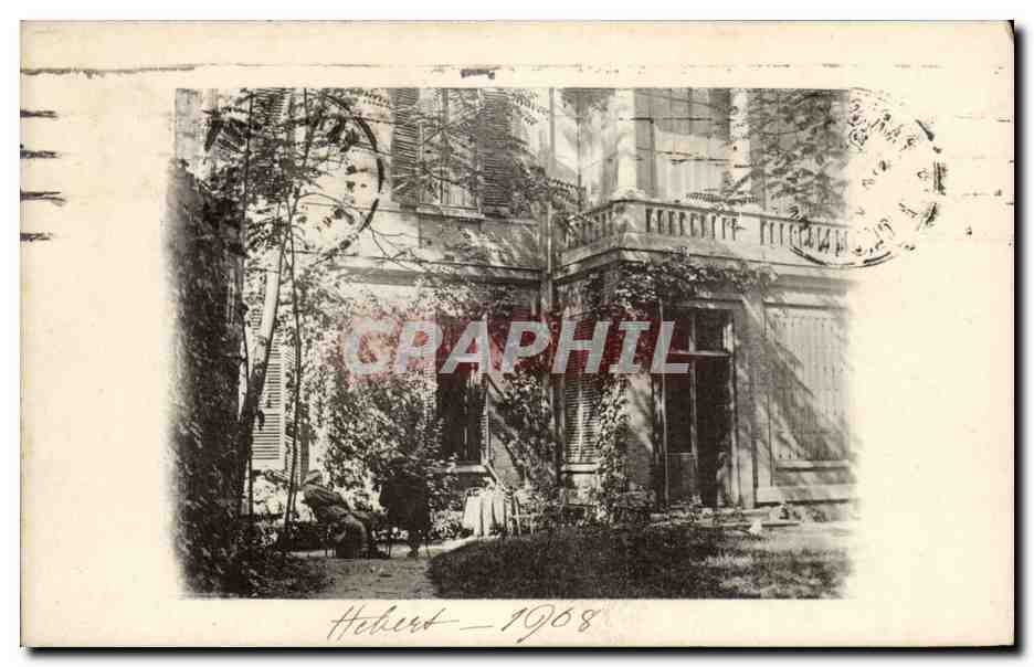 Paris CPA Vue sur une maison et son jardin (18eme ?)