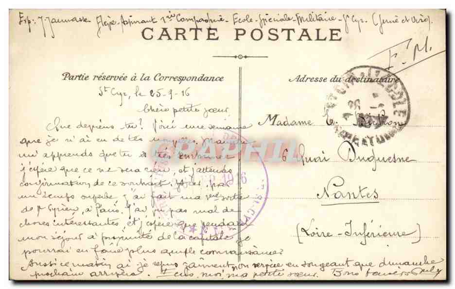 Paris CPA Tour St Jacques — Verso
