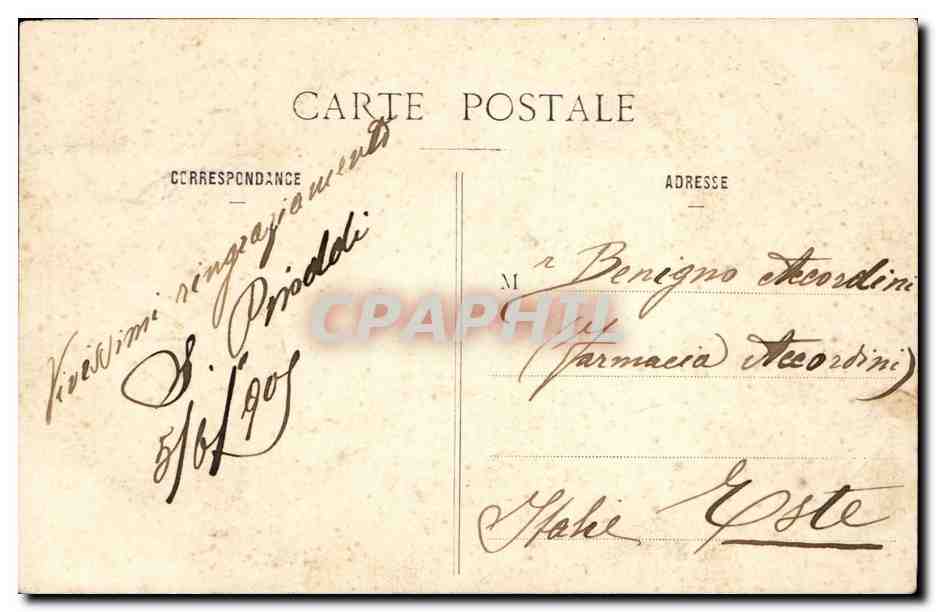 Paris CPA Palais de Justice — Verso