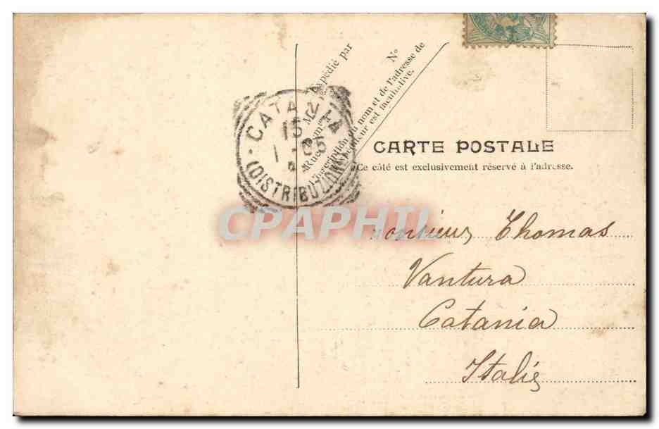 Paris CPA Portes du carrousel (cote quais) — Verso