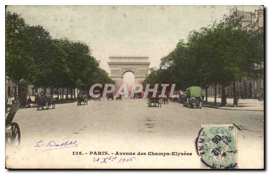 Paris CPA Avenue des Champs Elysees