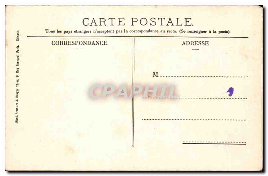 Paris CPA Eglise Notre Dame Cote Nord — Verso