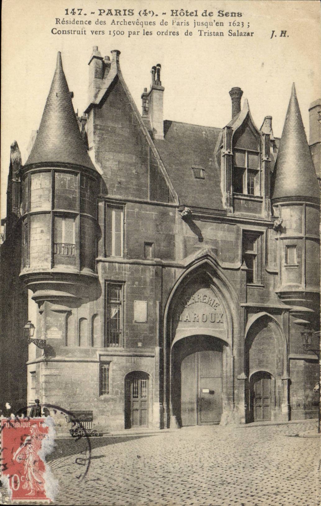 Paris CPA Hotel de Sens Residence des archeveques de Paris jusqu'en 1623 Tristan Salazar