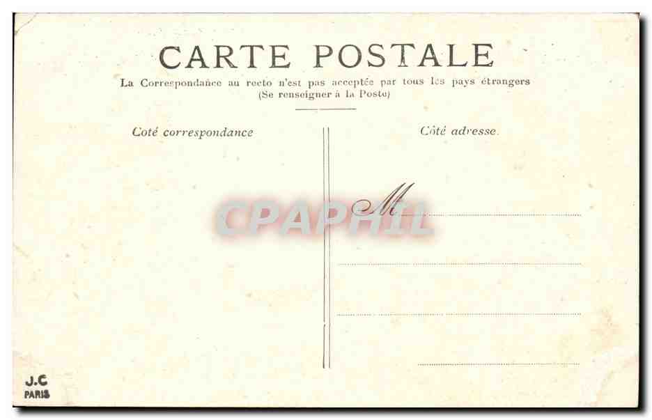 Paris CPA Cour du Carrousel — Rückseite