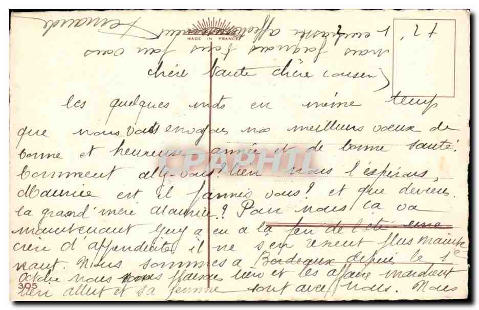 CPA Fantaisie Heureuse annee — Rückseite