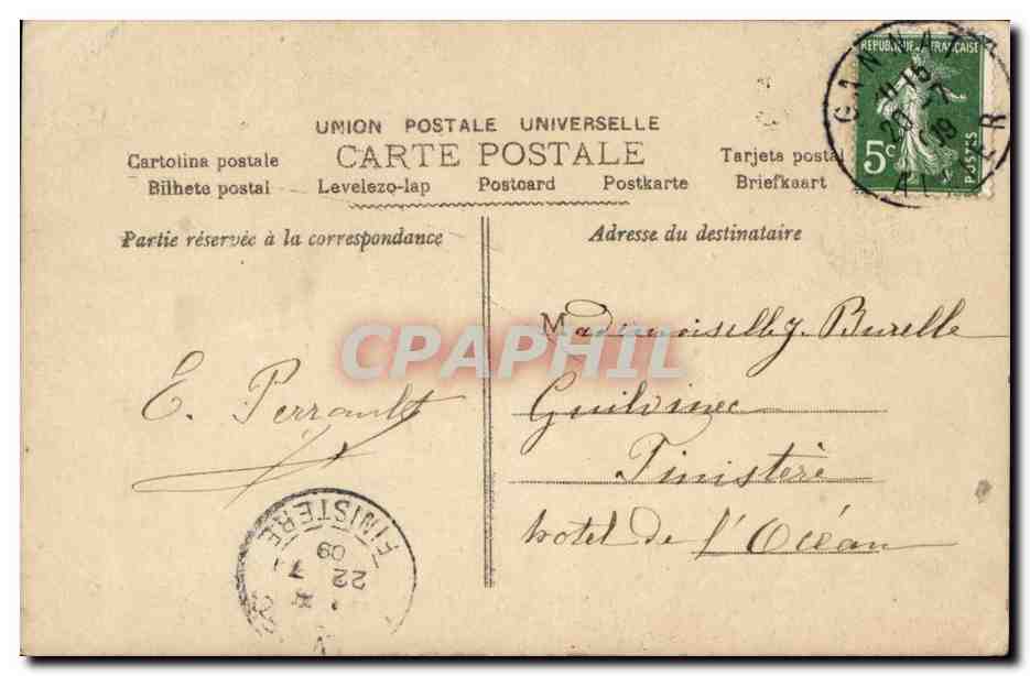 CPA Fantaisie Enfant Souvenir affectueux — Verso