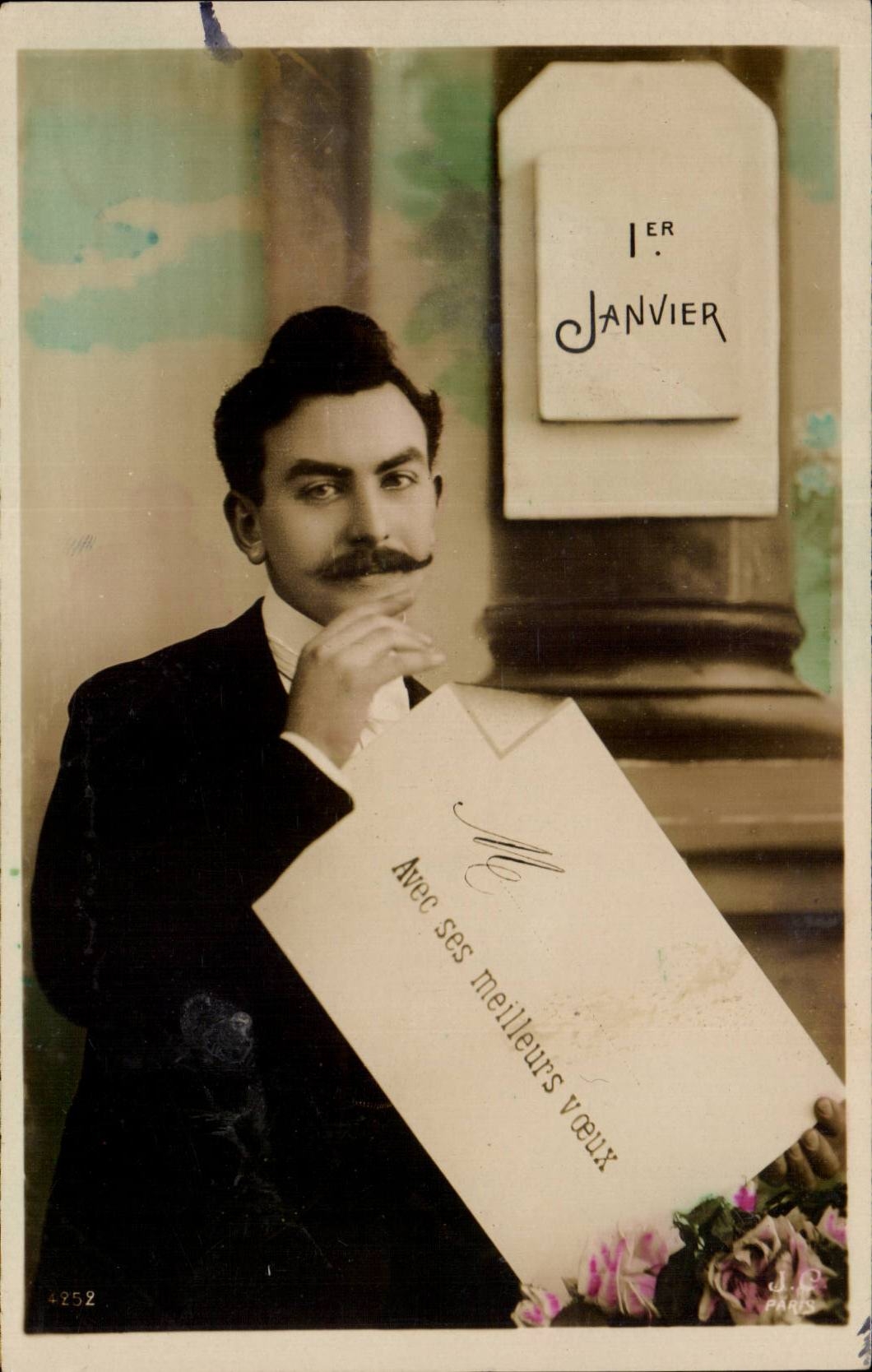 CPA Fantaisie Homme 1er janvier