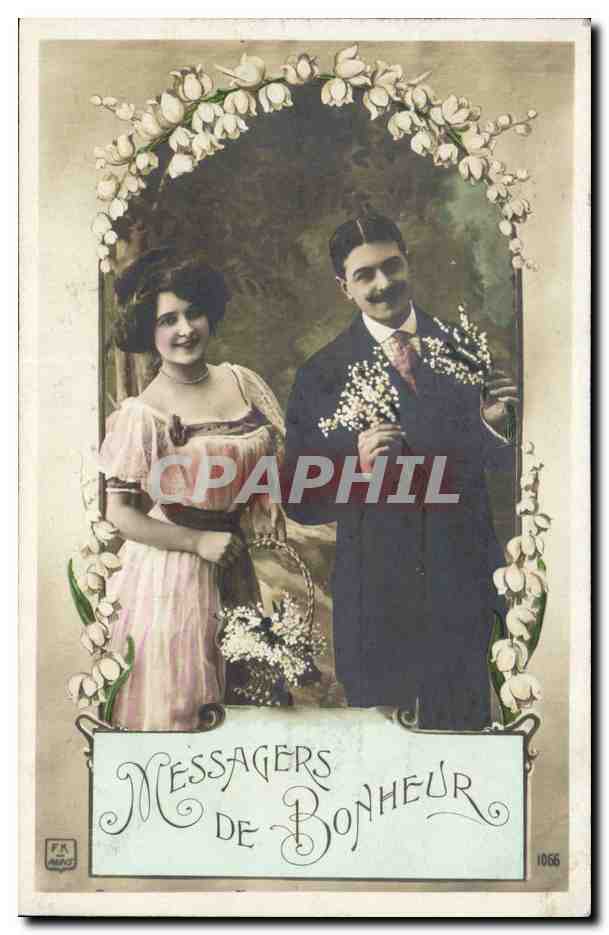 Mensajeros del Bienestar — pareja bajo un arco de magnolias — FA N°1066