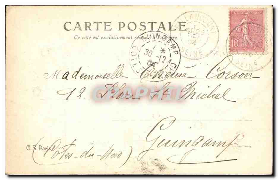 CPA Fantaisie Enfant Bonne annee — Verso