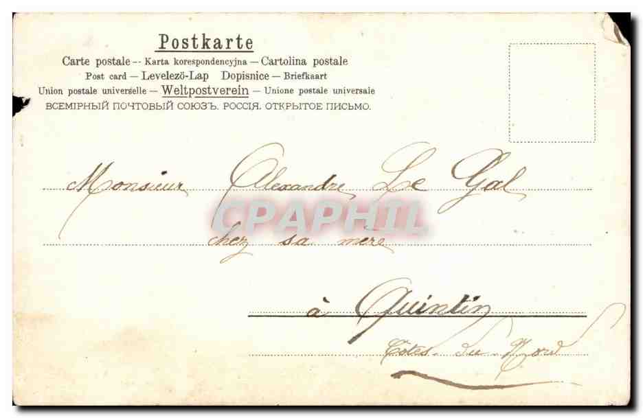 CPA Fantaisie Enfant garcon — Rückseite