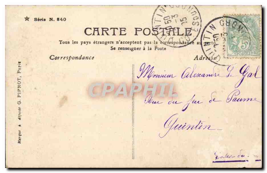 CPA Fantaisie Enfant Bonne fete — Rückseite