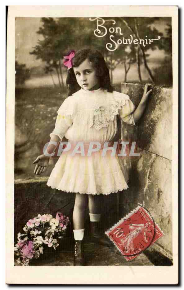 CPA Fantaisie Enfant Bon souvenir