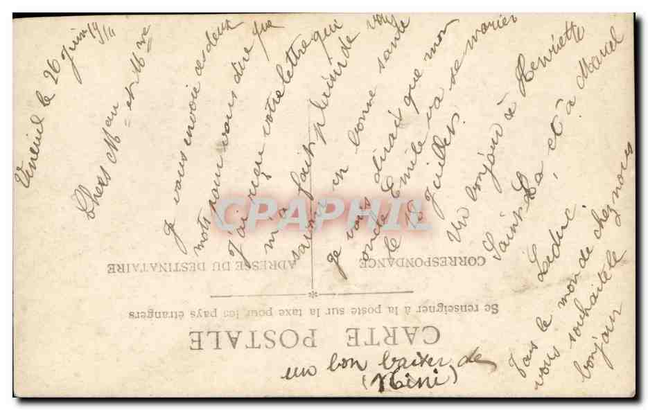CPA Fantaisie Enfant Bon souvenir — Rückseite