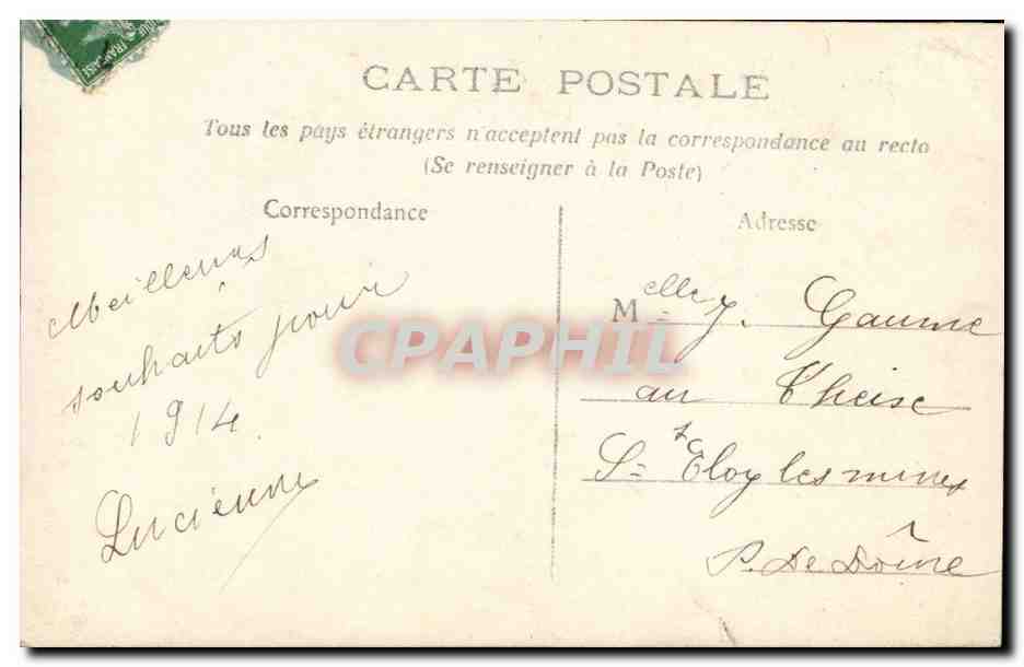 CPA Fantaisie Fleurs Bonne annee — Rückseite