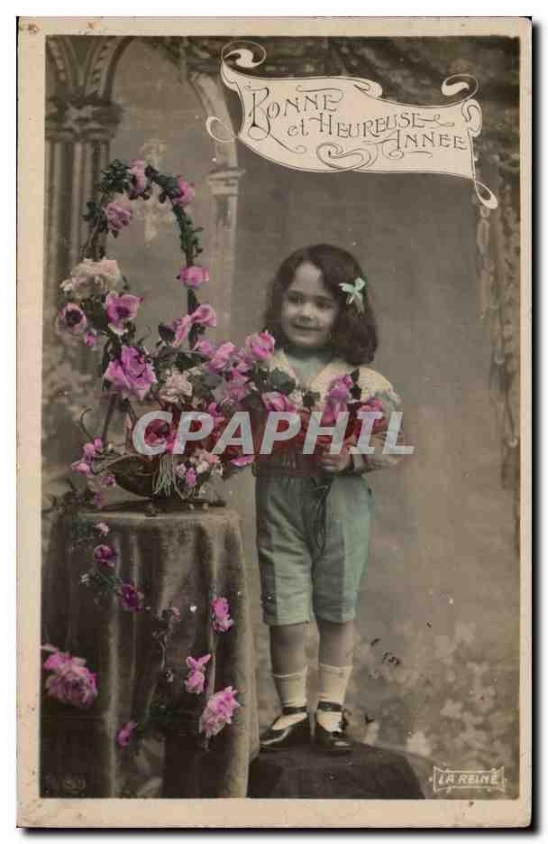 CPA Fantaisie Enfant Bonne et heureuse annee