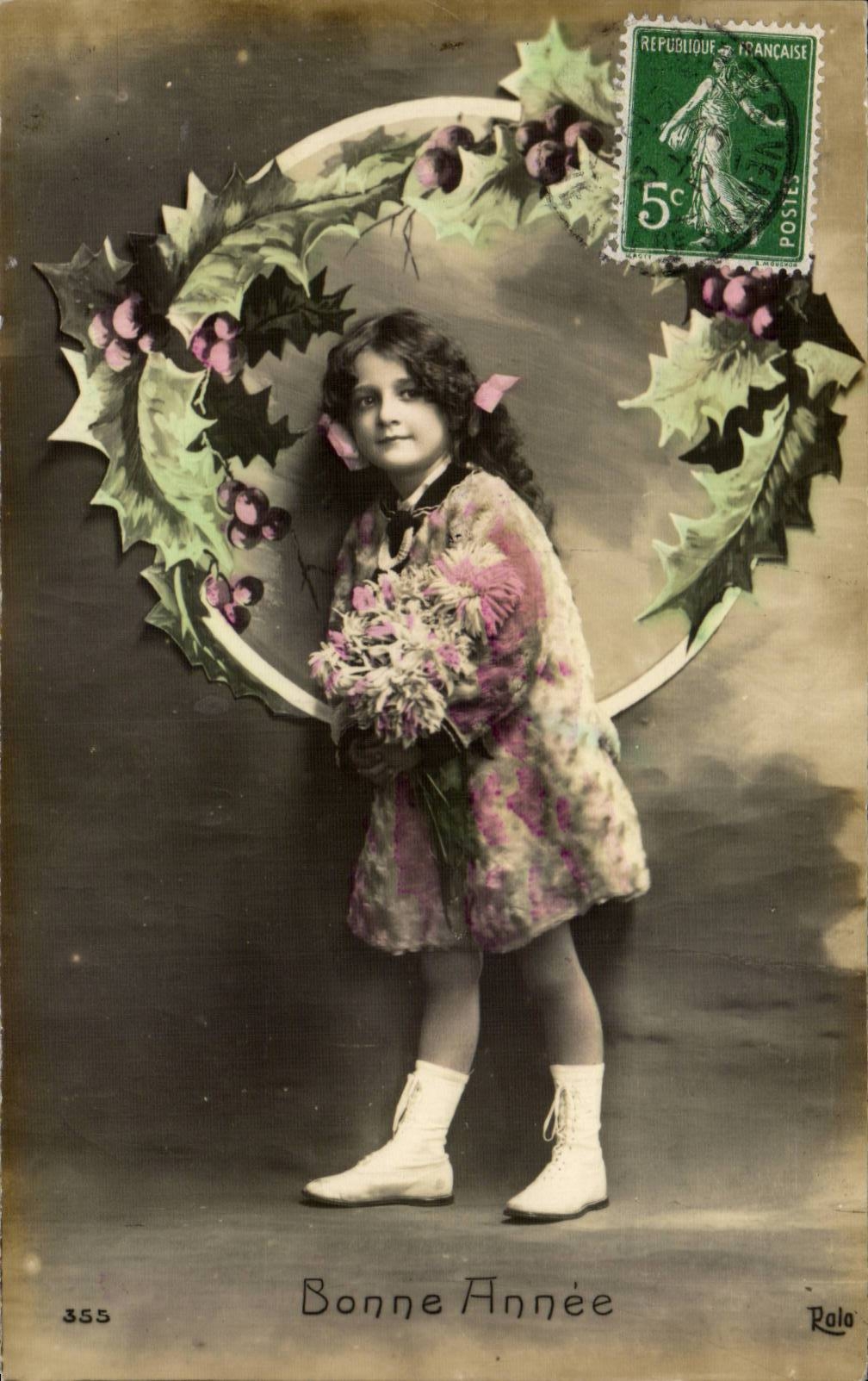 CPA Fantaisie Enfant Bonne annee