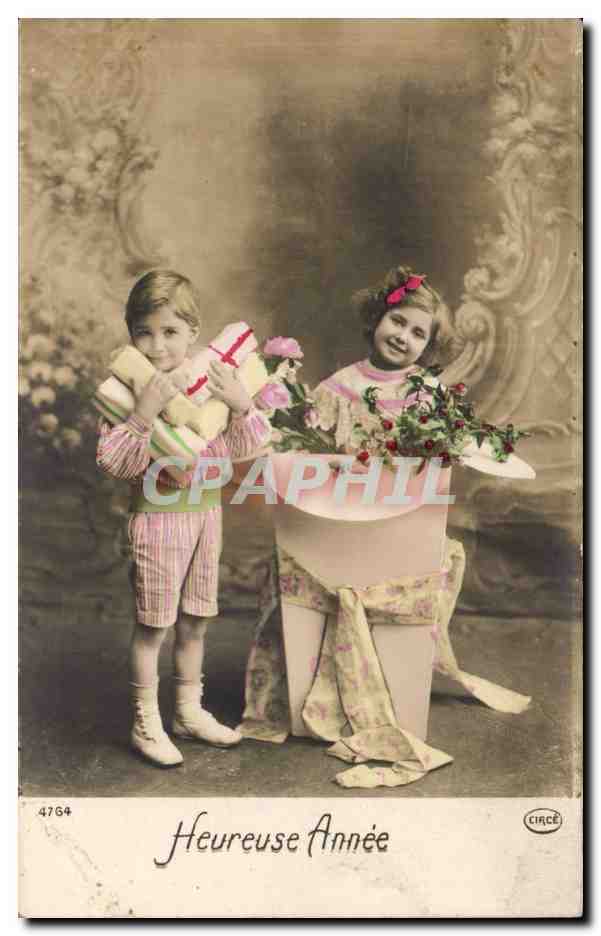 CPA Fantaisie Enfants Heureuse annee