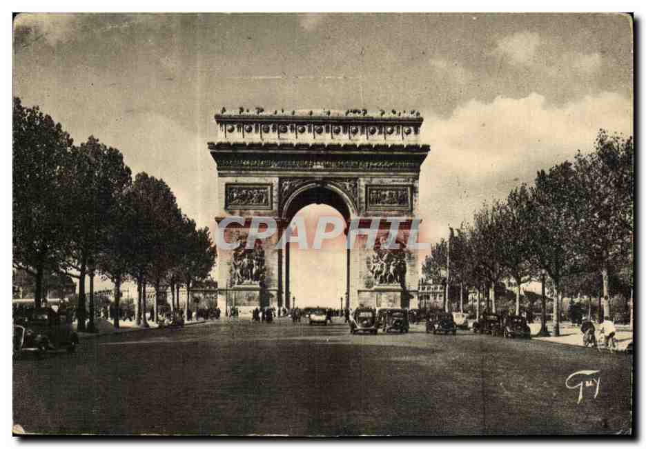 Paris CPA L'arc de triomphe 