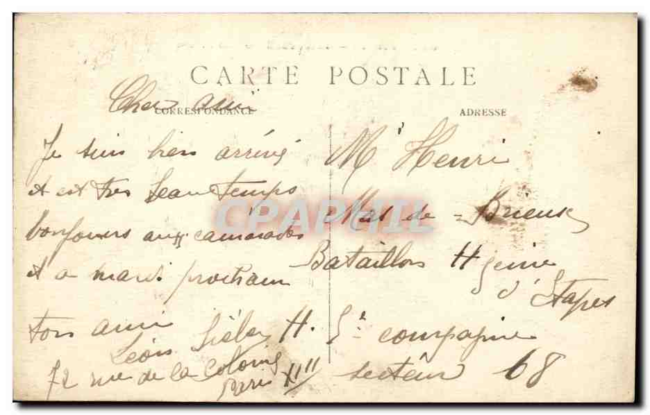 Paris CPA Boulevard Poissonniere — Verso