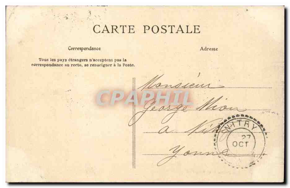 Paris CPA Place de la concorde — Rückseite