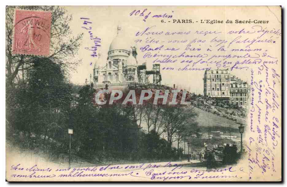 Paris CPA Montmartre La basilique du Sacre Coeur Eglise