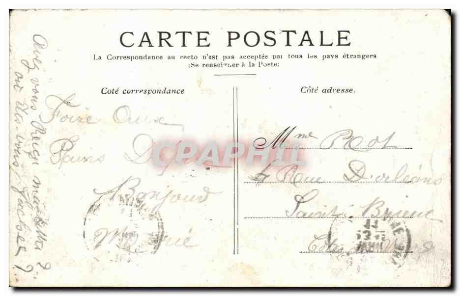 Paris CPA la conciergerie — Rückseite