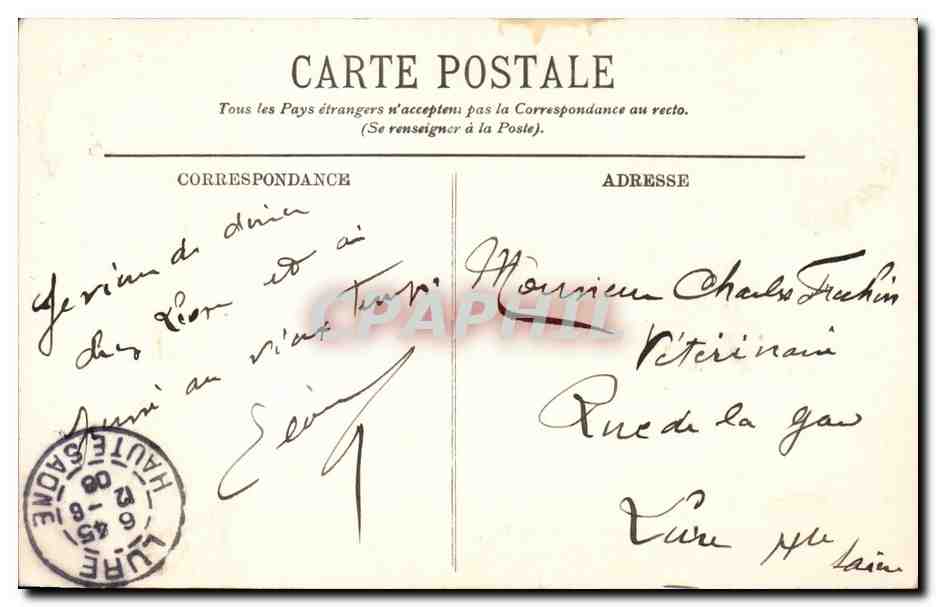 Paris CPA la conciergerie — Rückseite