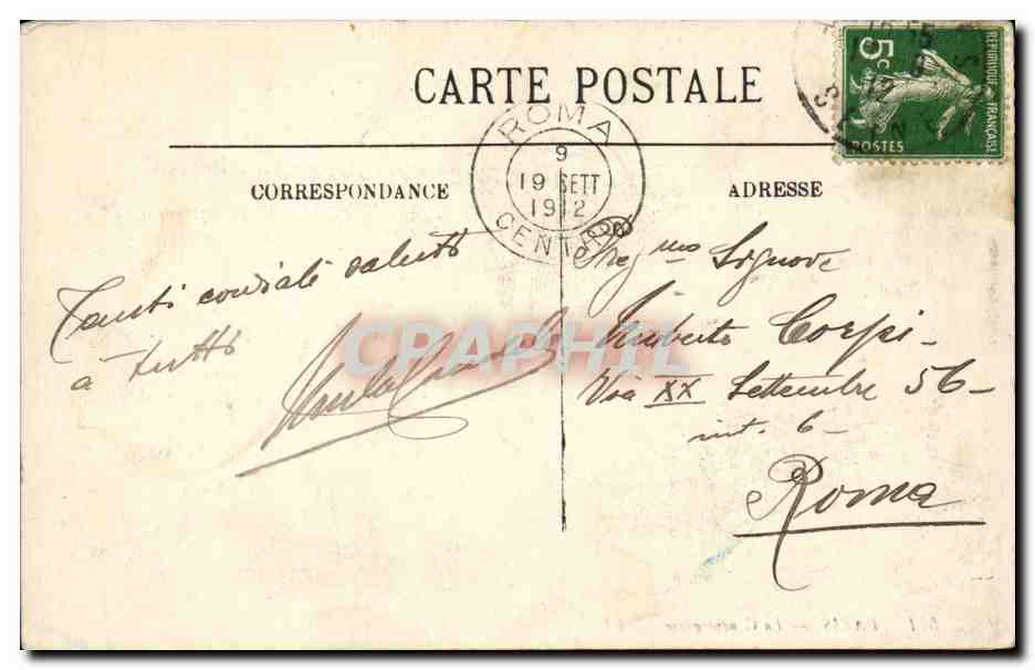 Paris CPA la conciergerie — Verso