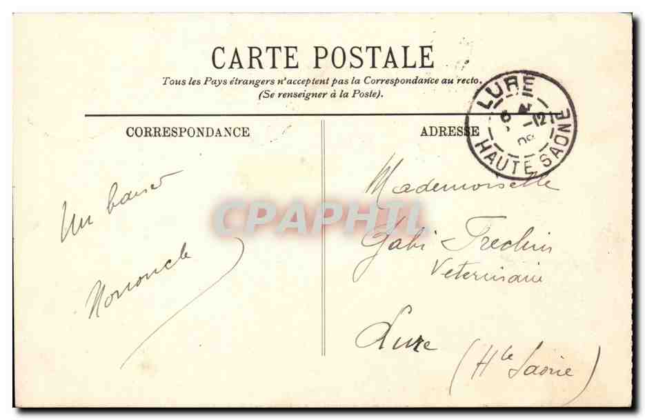 Paris CPA la conciergerie — Verso